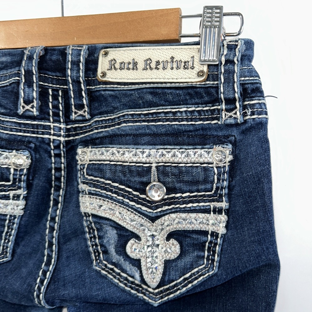 Women's Rock Revival Jasna Ankle Skinny Stretch Jeans Sz 26 EC